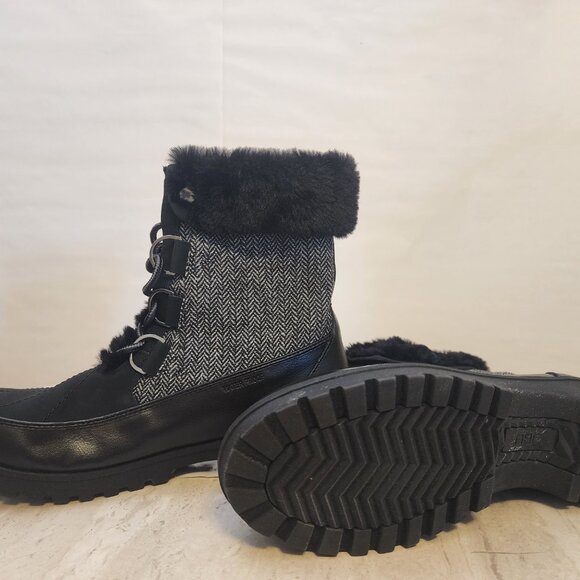 JBU Boots Woman's Faux Fur Herringbone Weather Ready Southgate Chunky Lu - C027 - Picture 4 of 6